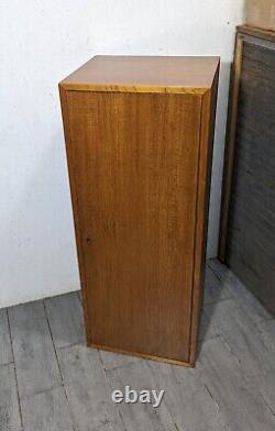 Vintage Mid Century Danish Modern Teak Wood Cabinet with Door, Shelf