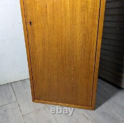 Vintage Mid Century Danish Modern Teak Wood Cabinet with Door, Shelf