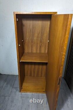 Vintage Mid Century Danish Modern Teak Wood Cabinet with Door, Shelf