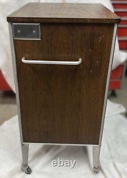 Vintage Mid-Century Hill-Rom Rolling Medical Cabinet Utility Cart Table