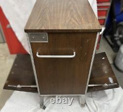 Vintage Mid-Century Hill-Rom Rolling Medical Cabinet Utility Cart Table