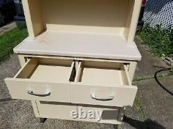 Vintage Mid Century Medical Dental Apothecary Industrial Cabinet with keys