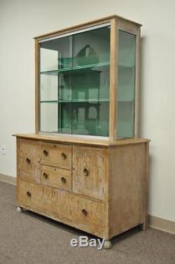 Vintage Mid Century Modern Art Deco Cerused Oak China Display Cabinet James Mont