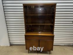Vintage Mid Century Modern China Cabinet by Broyhill Lenior House