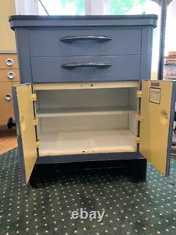 Vintage Mid Century Modern Hamilton Metal Medical Cabinet