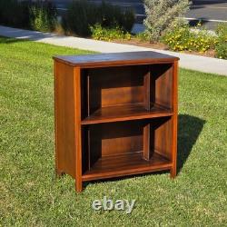 Vintage Mid-Century Modern Record Cabinet / Open Bookshelf