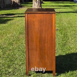 Vintage Mid-Century Modern Record Cabinet / Open Bookshelf