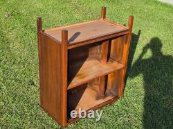 Vintage Mid-Century Modern Record Cabinet / Open Bookshelf