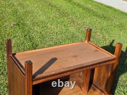Vintage Mid-Century Modern Record Cabinet / Open Bookshelf