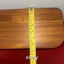 Vintage Mid Century Teak (21 x 9 x 6 1/2) Tambour Door Wall Mount Cabinet VGC