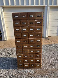 Vintage Oak 40 Drawer Library Cabinet Mid-Century card catalog PICKUP ONLY love