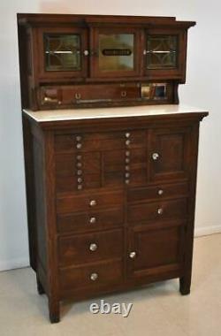 Vintage Oak Dental Cabinet by The Harvard Company, Ohio, Quarter Sawn