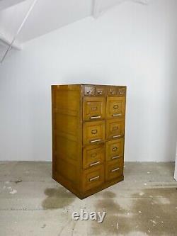 Vintage Oak Filing Cabinet Mid-Century Haberdashery, Office Storage Unit