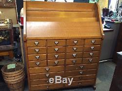 Vintage Oak Library Bureau Sole Makers Library Cabinet
