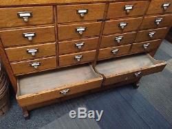 Vintage Oak Library Bureau Sole Makers Library Cabinet