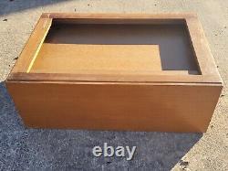 Vintage Oak Map Blueprint Metal Handles Flat File Cabinet 5 Drawers #4