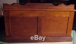 Vintage Oak Six Drawer Merrick Thread Spool Sewing Cabinet Desk