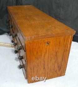 Vintage Oak Wood Multi Purpose Dentist Cabinet with 12 Drawers Chest Dentistry
