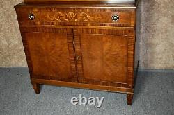 Vintage One Door Inlaid French Regency Style China Cabinet