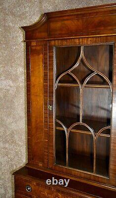 Vintage One Door Inlaid French Regency Style China Cabinet