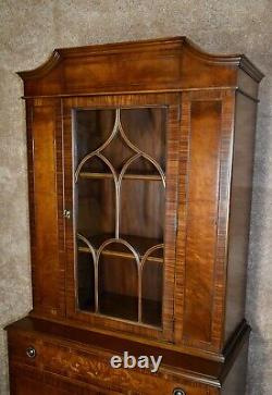 Vintage One Door Inlaid French Regency Style China Cabinet