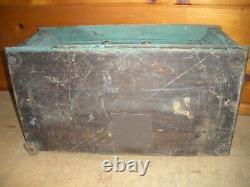 Vintage PRIMITIVE Handmade Cabinet with Drawers and Old Green Paint