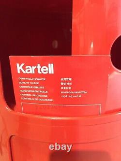 Vintage Pair KARTELL Componibili Italian Red Cabinets By Anna Castelli Ferrieri