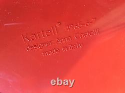 Vintage Pair KARTELL Componibili Italian Red Cabinets By Anna Castelli Ferrieri