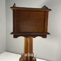 Vintage Pipe And Tobacco Cabinet Inlay Patterns Ornate Carved Hinges 1920's