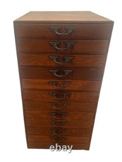 Vintage Printers Artist File Cabinet Twelve drawers Chest Photography Storage