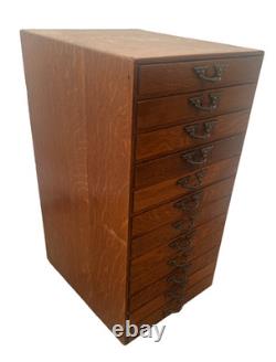 Vintage Printers Artist File Cabinet Twelve drawers Chest Photography Storage