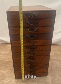 Vintage Printers Artist File Cabinet Twelve drawers Chest Photography Storage