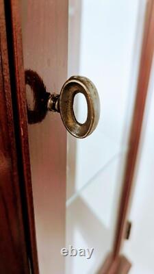 Vintage Pulaski Cherry Lighted Half Hex Curio Cabinet