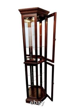 Vintage Pulaski special design modern Curio Half hex Cabinet