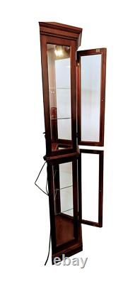 Vintage Pulaski special design modern Curio Half hex Cabinet