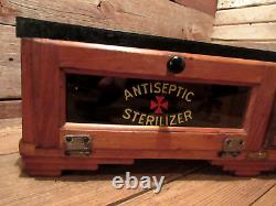 Vintage RARE 1930's Barbershop Antiseptic Sterilizer Storage Cabinet, Paidar Co