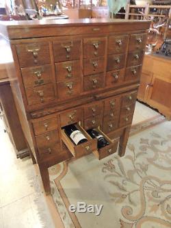 Vintage Remington Rand Stackable Library Card Catalog also Wine Cabinet Rack