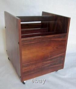 Vintage Rosewood Record Magazine Rack Rolf Hesland for Bruksbo Norway