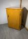 Vintage Rustic Art Deco Mid Century Modern Rolling Cabinet With Door Shelves D64