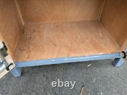 Vintage Rustic Country Farmhouse Shabby Cottage Chic Cabinet w Doors Shelves N24
