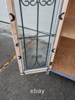 Vintage Rustic Country Farmhouse Shabby Cottage Chic Cabinet w Doors Shelves N24