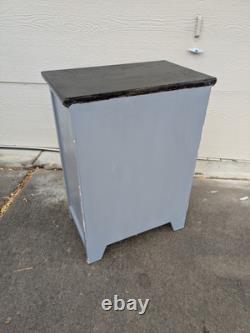 Vintage Rustic Country Farmhouse Shabby Cottage Chic Cabinet w Doors Shelves N24