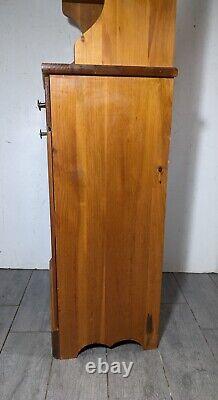 Vintage Rustic Farmhouse Country Wood Hoosier Kitchen Hutch Cabinet Cupboard