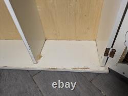 Vintage Rustic Farmhouse Shabby Chic Chippy White Chicken Coop Wall Cabinet