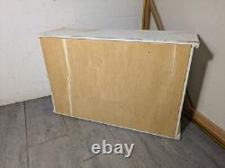 Vintage Rustic Farmhouse Shabby Chic Chippy White Chicken Coop Wall Cabinet