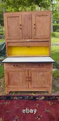 Vintage Sellers Hoosier Cabinet-White Oak. Kitchen Utility Storage Flour Sifter