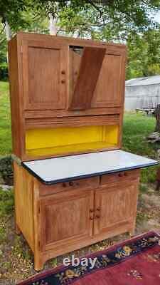 Vintage Sellers Hoosier Cabinet-White Oak. Kitchen Utility Storage Flour Sifter