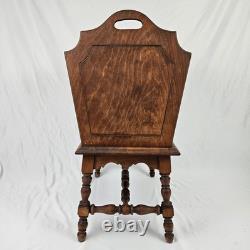 Vintage Sewing Cabinet Stand Side Table Cherry Wood Drawers Lift Up Top Storage
