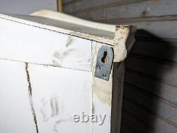 Vintage Shabby Chic Rustic Farmhouse White Wall Curio Medicine Cabinet Cupboard