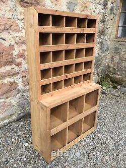 Vintage Shop Fitting / Pigeon Hole Unit / Store Cupboard